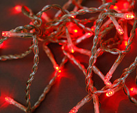 Гирлянда 40LED красный 3.6W с контроллером IP20 шнур 1,4м 0,5мм CL03 26774 сн/пр