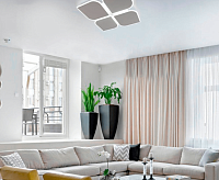 Люстра светодиодная "AERO" 70W 4F-ON/OFF-455*455*57 WHITE/WHITE -220-IP20