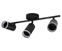 Светильник настенно-потолочный под лампу PCL 0103 3*GU10 BL черный IP20