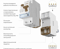 Устройство защитного отключения УЗО 1P+N 63A/ 30мА AC 6kA W912P636 Werkel