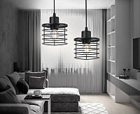 Подвесной светильник TR8068 BK черный E27 max 40W D120*950