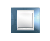 Рамка 1М UNICA голуб./бел. MGU6.002.854