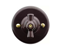 Bironi Лизетта Выключатель 2кл керамика, коричневый B1-202-02