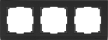 Веркель Рамка на 3 поста (Stark черный) WL04-Frame-03-black