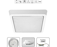 Накладной светильник DLS 20W S-225-CW-SHITE/WHITE-220-IP44