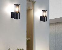 Настенный светильник 230V 1*E27 черный IP54 DH1301