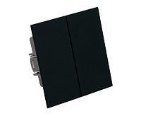 Мия Выключатель 2кл, черный бархат, RSW10-3104-05