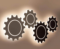 Бра MRL 1100 Gear L LED черный сн/пр