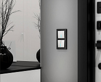 Веркель Рамка на 2 поста (черный) Hammer W0022408