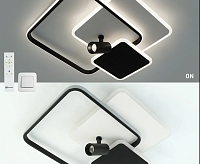 Люстра светодиодная "ECLIPSE" 95W 3S 1DL-RC--515x480х130-WHITE/BLACK/WHITE-220-IP20