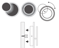 Бра "Geometria round" 12W R-185-white-220-IP44 