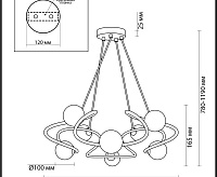 Люстра Modern ODL21 435 Slota 4806/8