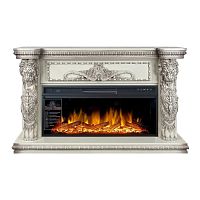 Каминокомплект Windsor 42 - Слоновая кость с темной патиной с очагом Vision 42 LOG LED 