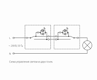 Веркель Выключатель 1-кл проходной с подсветкой (графит рифленый) W1112104