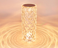 Настольная светодиодная лампа с сенсорным выключателем и пультом DE8021 CL прозрачный LED RGB 3W