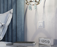 Веркель Выключатель 1-кл сенсорный с подсветкой 1000 Вт (белый) W4510001