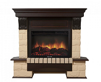 Портал Forte 25U (угловой) камень бежевый шпон темный дуб