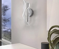 Бра "LUMIERA"  8W Q-210 CHROME/CLEAR-220-IP20 on/off