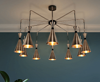 Люстра 316/10 латунь черный