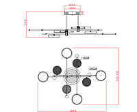 Люстра светодиодная A1364PL-8PB HOLLY  80W