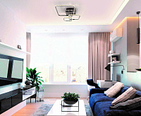 Люстра светодиодная "VERSAL" ON/OFF 90W 3S-370-CHROME/CRYSTALL-220-IP20