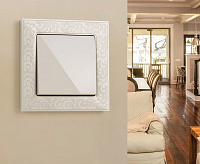 Веркель Переключатель перекрестный 1-кл (слоновая кость) WL03-SW-1G-C-ivory / W1113003