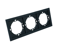Мия Рамка 3 поста, черный бархат, PFR00-3003-05