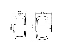 Архитектурный светодиодный светильник VALO 9W R-4000K-100x110x133-BLACK/CLEAR-220-IP20