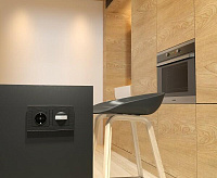 Веркель Датчик движения 500Вт, двухпроводный (черный матовый) W1155108