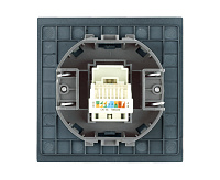 Мия Розетка компьютерная RJ-45, черный бархат, RST00-3117-05