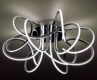 Люстра светодиодная "LIANA MUSE" 80W R-600-CHROME/OPAL-220V-IP20