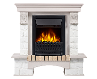 Портал Forte Classic камень белый шпон беленый дуб