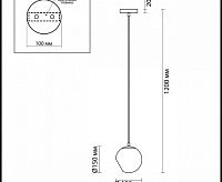 Подвесной светильник 3769/1 LN20139 BLAIR античная латунь