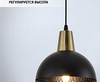 Подвесной светильник WD4001/1P-СО-BK