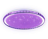 Накладной светильник с подсветкой RGB FF501 CH 60W 3000-6400K белый (ПДУ ИК)