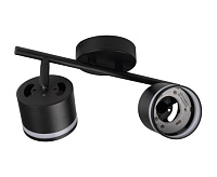 Светильник настенно-потолочный под лампу PCL 0702 2*GX53 BL черный IP20