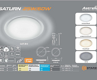 Накладной светильник "SATURN" 25W R-405-SHINY-220V-IP44