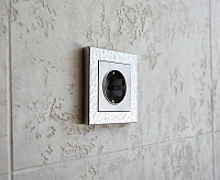 Веркель Рамка на 1 пост (серебро) Hammer  W0012406