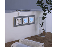 Веркель Розетка 1-ая с/з со шторками и USB тип A+C (белый) W1171701