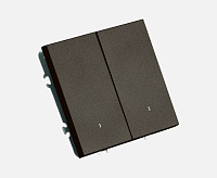 Эмили Выключатель 2кл с подсветкой, антрацит, RSW10-5102-09