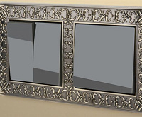 Веркель Выключатель 1-кл с подсветкой (серо-коричневый) WL07-SW-1G-LED