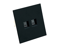 Мия Розетка компьютерная RJ-45 2-х местная, черный бархат, RST00-3111-05