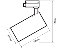 Трековый светильник PTR 0732 32w 5000K 24° WH (белый) IP40 Jazzway 