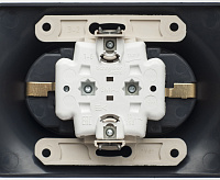 GLOSSA Розетка 2-местн с/з шоколад GSL000824