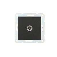 LK60 Розетка TV с накладкой черный бархат 865108/865100