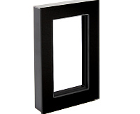 Катрин Рамка для 2-ой розетки стекло черный GFR00-7012-05