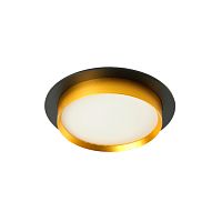 Светильник встраиваемый GX53 DL507 15W черный/золото, круг
