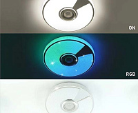 Светильник светодиодный музыкальный&nbsp;&nbsp;"SONG" RGB 40W R-APP-330-65 WHITE/CHROME/SHINY-220-IP20