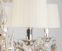 Люстра металл 10098/5 серебро/тонированный хрусталь