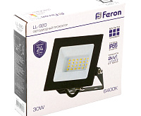 Прожектор светодиодный&nbsp;&nbsp;30W 6400K IP65 черный LL-920